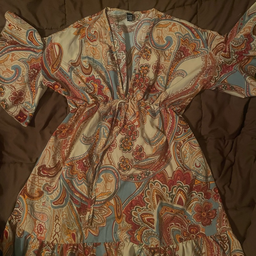 Paisley/floral Print Dress